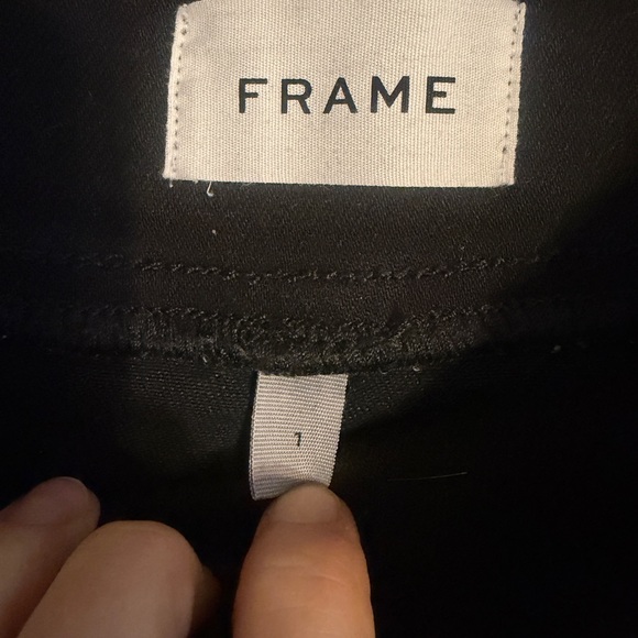 Frame Denim Black Wide-Leg Pants - Picture 5 of 9